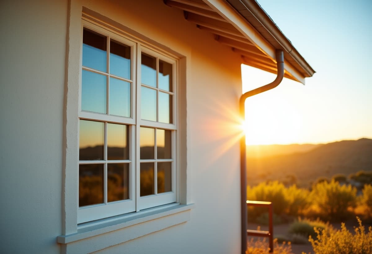 home with double hung windows