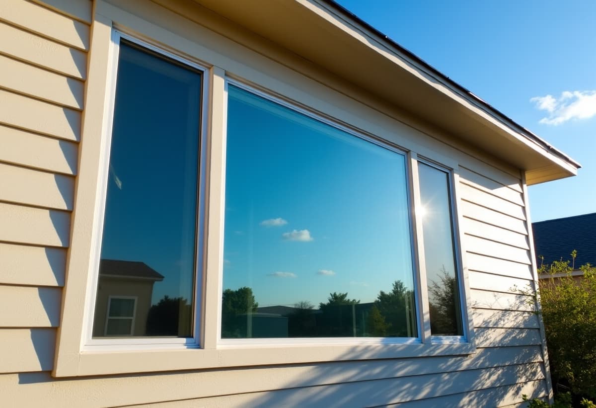 home with energy efficient windows under bright texas sun