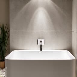 Luxury master bathroom renovation in San Antonio. Featuring a spacious walk-in shower and elegant dual vanity, highlighting high-end design and comfort.