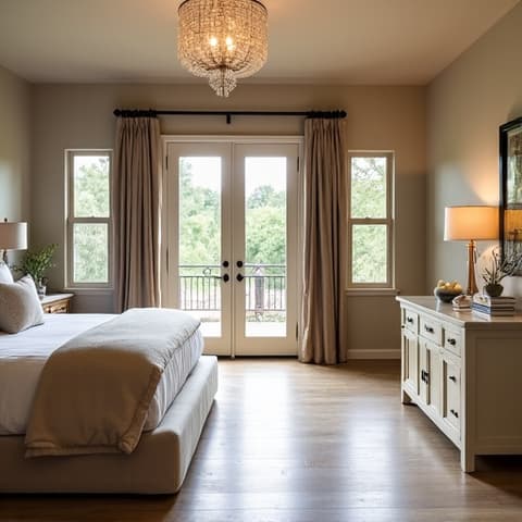 Luxurious master suite conversion in a Bulverde, TX home. Features custom cabinetry, spacious design, and high-end finishes reflecting Hill Country elegance.