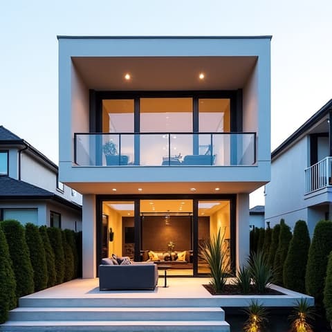 Second-floor expansion in Bulverde featuring an elegant exterior staircase and additional living space. An updated home in Bulverde, TX, with a newly added second story accessed by a stylish exterior staircase, designed to maximize both space and outdoor living.