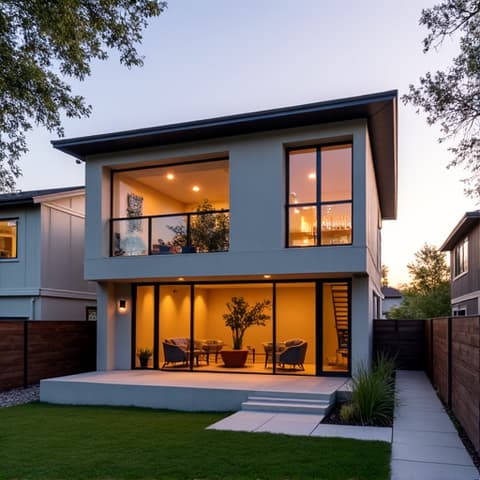 Completed second-story addition on a family home in San Antonio, showcasing enhanced architectural details. A finished second-story renovation on a residential property in San Antonio, demonstrating high-quality craftsmanship and thoughtful design that integrates seamlessly with the original structure.