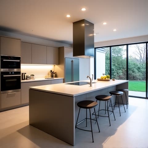 Custom Kitchen Addition in Spring Branch, Hill Country. An example of a beautifully integrated kitchen extension showcasing new cabinetry, state-of-the-art appliances, and a seamless transition to the outdoor living area.