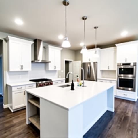 Guadalupe County Updated Laundry Room. A functional and aesthetically pleasing laundry room remodel in Guadalupe County, TX, including custom shelving, new countertops, and integrated appliances to maximize space and efficiency.