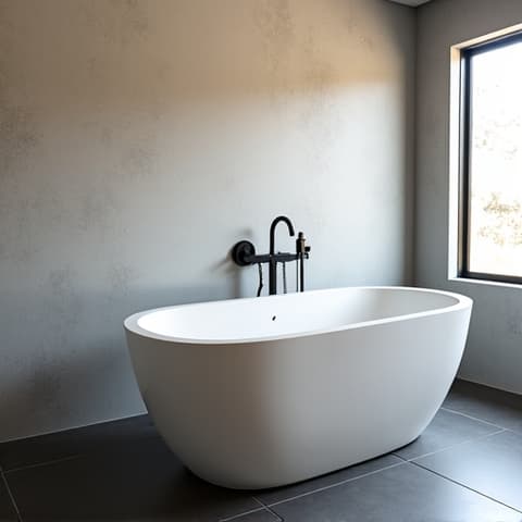 Modern bathroom renovation in New Braunfels with a stylish double vanity and custom lighting.
