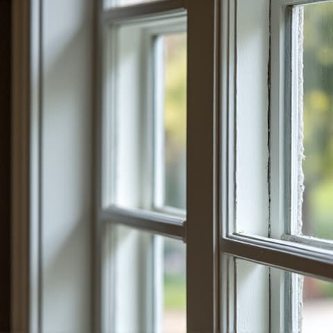 Historic San Antonio home with double hung window retrofit. A charming historic home in San Antonio featuring meticulously retrofitted double-hung windows, blending modern performance with the classic aesthetic required for heritage properties, preserving its timeless beauty.