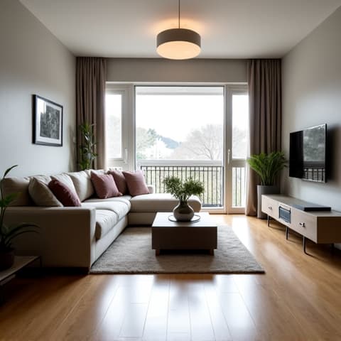 San Antonio Whole Home Renovation: Living Room Update. Cozy and stylish living room with updated flooring, fresh paint, and modern furnishings, part of a whole-home renovation in San Antonio.