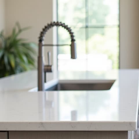Custom cabinetry in a Spring Branch kitchen remodel, highlighting tailored storage solutions and premium finishes. Bespoke kitchen design with high-end materials.