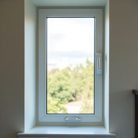 Thermal imaging capturing the efficiency of newly installed windows in a New Braunfels property, showing minimal heat transfer and confirming optimal insulation post-installation, leading to a 20% reduction in heating costs.