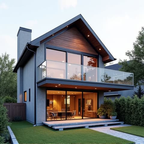 Ranch home in Timberwood Park after a second-story addition, blending seamlessly with existing architecture. A remodeled single-story ranch house in Timberwood Park, San Antonio, now featuring a fully integrated second floor that complements the original structure, showing improved aesthetics and function.