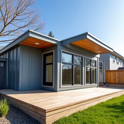 Custom home addition seamlessly blending with existing structure