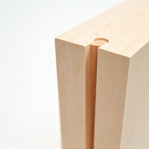 Close-up of finely crafted custom wood cabinet showing wood grain and joinery detail