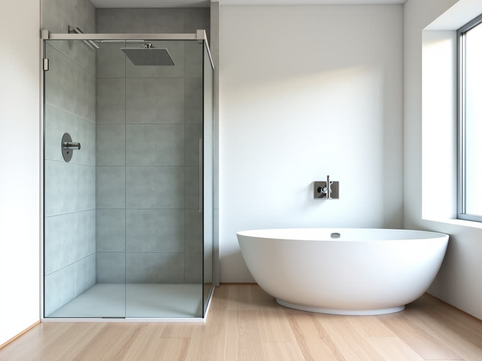 Elegant home interior featuring natural stone and premium hardwood finishes